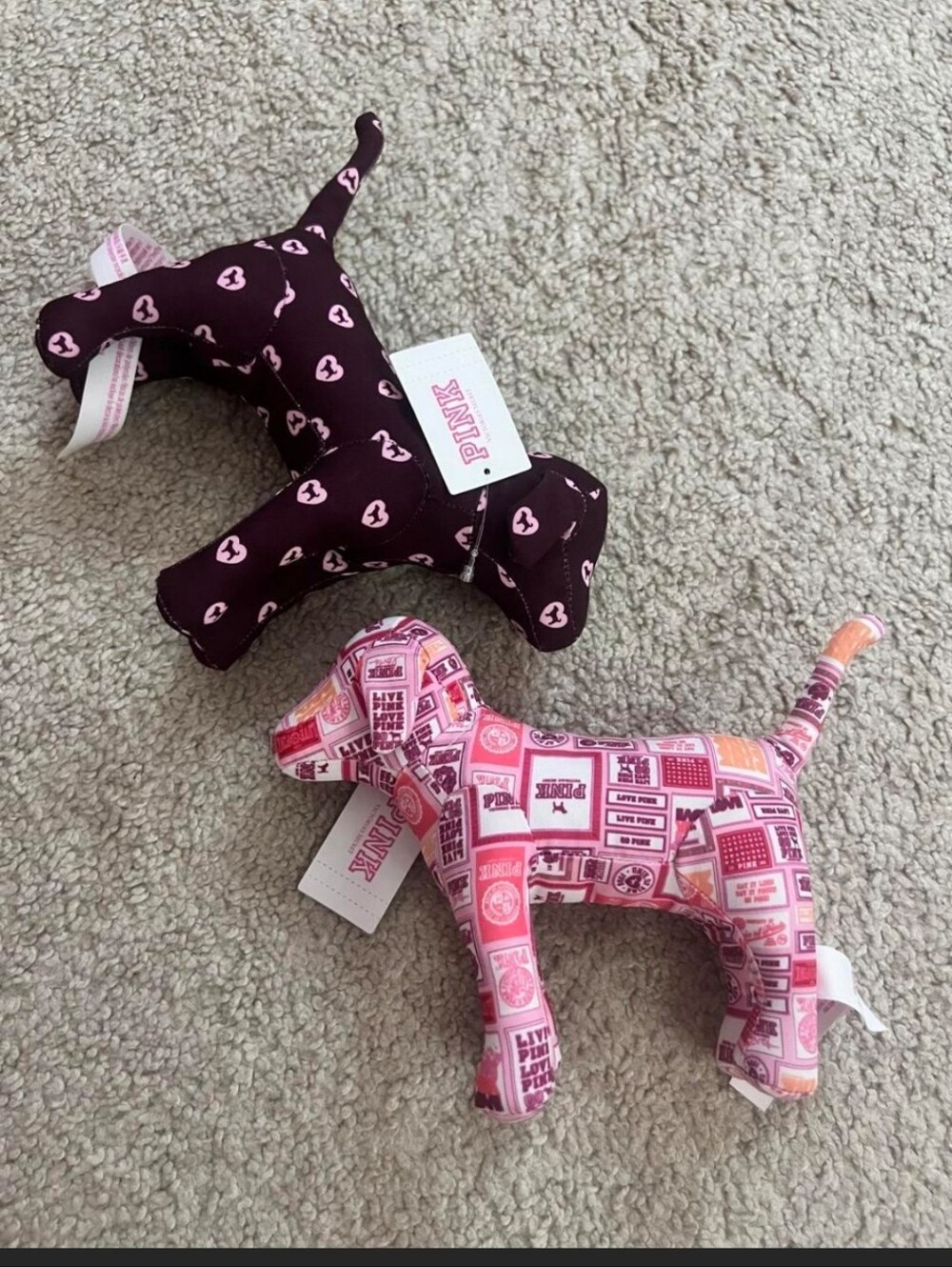 2 New Vs Stuffed Mini Dogs Set